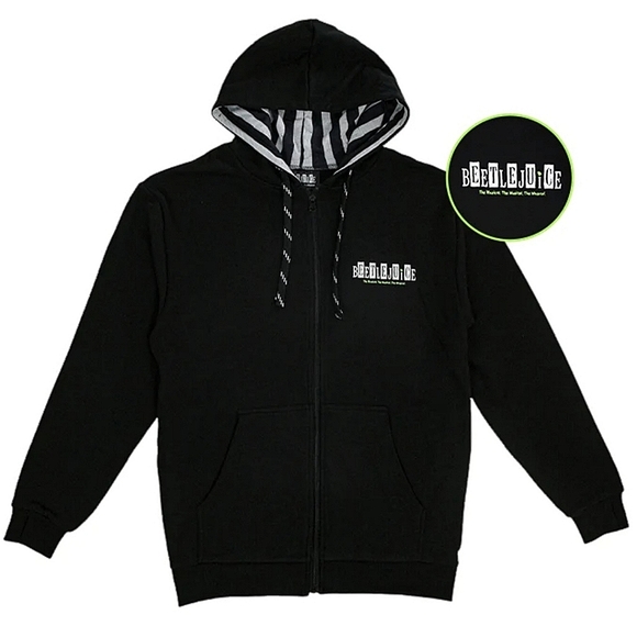 Beetlejuice the Musical Bundle "It's Showtime" Zippered Hoodie, Socks, and Tote - Picture 3 of 17